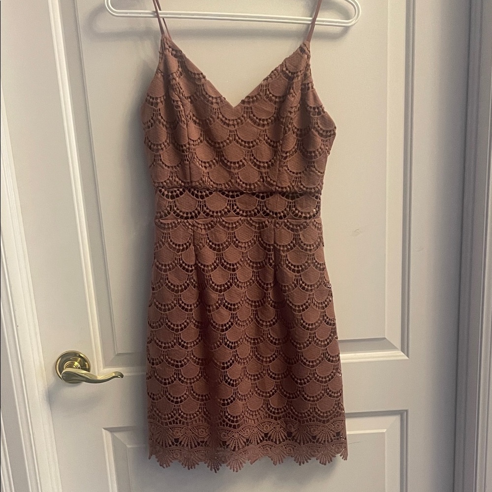 Soprano Rose Lace Mini Dress